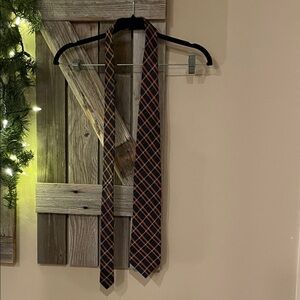 Stafford Black and Orange Checkered Tie